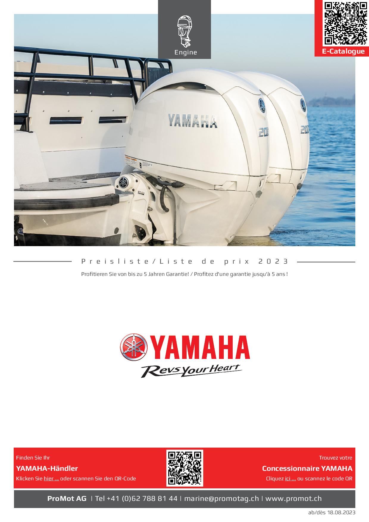 Yamaha Liste de prix 2023 page 001